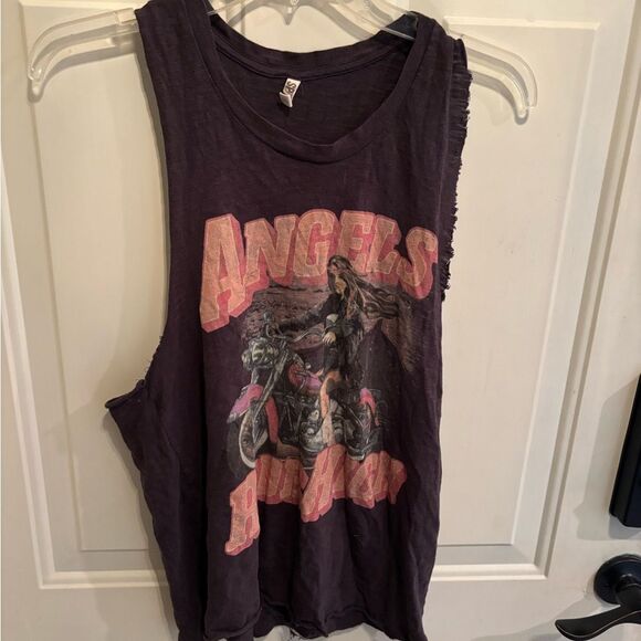 RARE Spell&the Gypsy Angels Ride High Distressed Sleeveless Tee - Picture 3 of 9